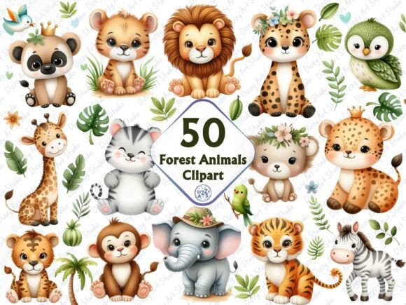 Cute-Jungle-Safari-Baby-Animals-Cliparts-Graphics-113396258-1-580×435-1.jpg